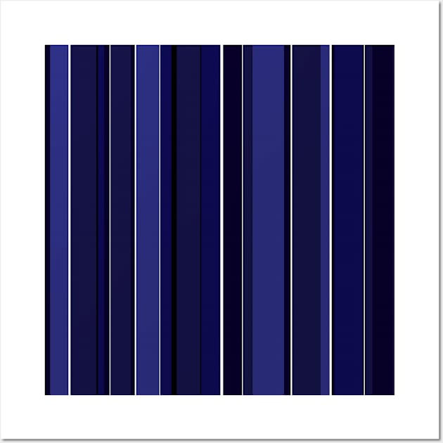 Blue stripes vertical Wall Art by Playfulfoodie